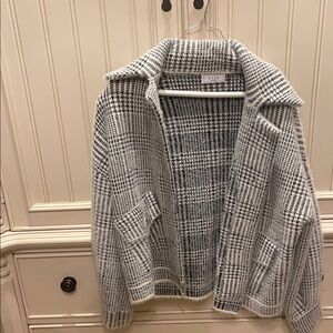 Sage Monochrome Checkered Jacket